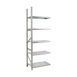 Anbauregal verzinkt mit 5 Böden 2500x900x400 mm