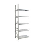 Anbauregal verzinkt mit 5 Böden 2500x900x500 mm